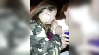 Stupid Girls Flash Tits And Suck It