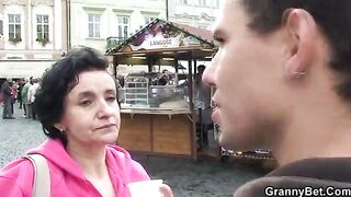 Granny Tourist Gets Picked Up And Pounded