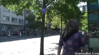 Moaning Granny Rides Young Meat