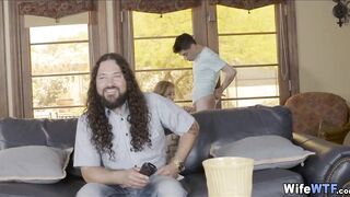 Smoking Wife Sucks Off 18 Year Old Behind Husband's Back