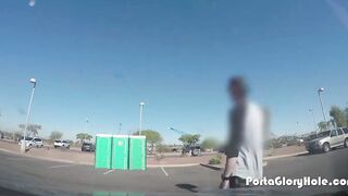 Porta Gloryhole Teen Swallowing Cum In Public