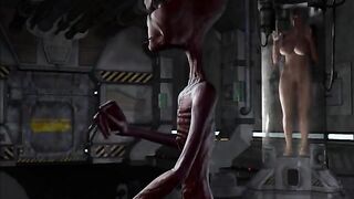 Blonde Chick Fucked Hard By An Alien