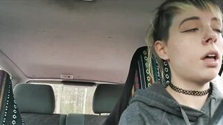 In Public With Vibrator And Having An Orgasm While Driving