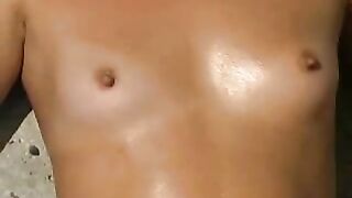 2 Nudist Girls With Sunscreenlotion