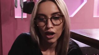 Two Young Girls Made A Hot Blowjob To Their Friends In The Restaurant.