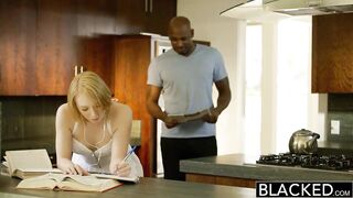 Blacked  Blonde Babysitter Trillium Fucks Her Black Boss