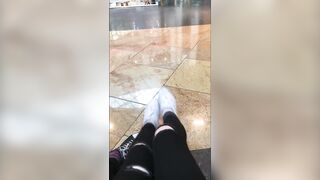 Classmate Swallow Cum After School In The Mall - Amateur Public Blowjob