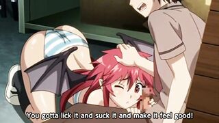 Little Sister Helps Brother Cum Hentai Sibling Blowjob