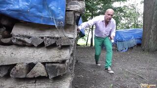 Grandpa And 2 Young Girls Caught And Fucked In Old Young