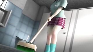 Umemaro 3d Vol 12 Tadaima Osouji Chuu Work In