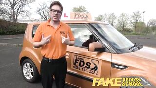 Fake Driving School Teacher Fucks Up The Exam For His Pert Tits Student