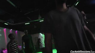 White Wife Fucked By Blacks In Club In Front Of Husband