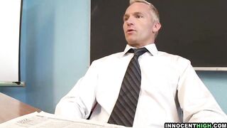 Innocenthigh - Redhead Coed With Hairy Pussy Sadie Kennedy Deepthroats Bigcock