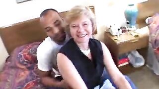 Old Grandma Takes A Big Black Cock In Amateur Interracial Video
