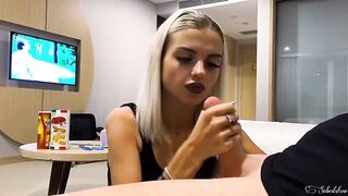 Skinny Teen Sucks Cock Deeply Deepthroat Swallows Cum-freya Stein