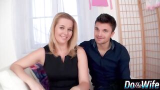 Blonde Wife Gets Fucked With Her Husband Watching