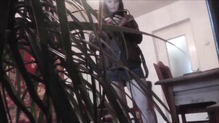 Son Caught Hot Step Mom Masturbating On Spy Cam Under Table When Stealling