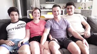 Mmmf Bisexual 4some Orgy - Everyone Gets Fucked - Best Male Ass-licking