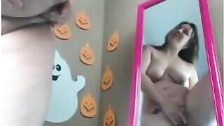 Extreme Standing Squirt X4 On Mirror