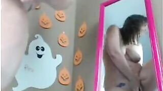 Extreme Standing Squirt X4 On Mirror