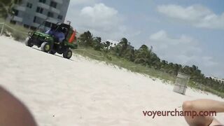 Exhibitionist Wife Lana Big Lips Exposed On Public Beach!