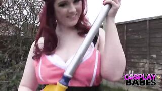 Cosplay Babes Redhead Chubby Rose Cums Solo