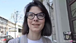 German Scout - Cute College Teen Sara Talk To First Anal At Street Casting