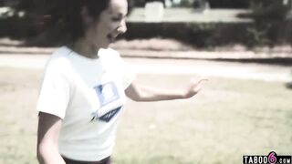 Schoolgirl Seduces Handsome Gym Teacher But They Get Filmed