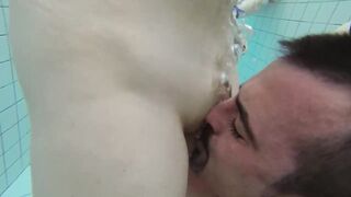 Teens Have Fun Under Water.