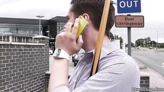 Sexy Chubby Blonde In Black Stockings