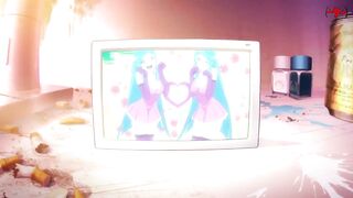 Horny Cute Hentai Girls Dancing And Teasing