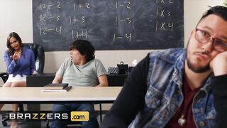 Substitute Teacher (desiree Dulce) Catches (ricky Spanish) Jerking Off In The Class - Brazzers