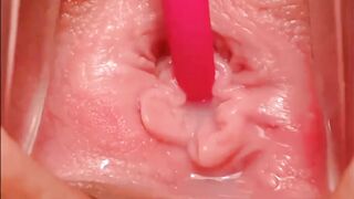 Extremely Close Up Of A Cumming Pussy