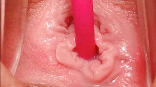 Extremely Close Up Of A Cumming Pussy