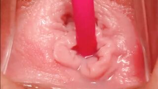 Extremely Close Up Of A Cumming Pussy