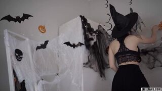 Cute Horny Witch Gets Facial And Swallows Cum - Eva Elfie