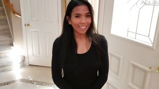 Little Asian Maid Gets Stuck Under Bed