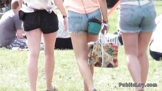 Dude Fucks Hot Amateur Outdoor Pov At Music Festival