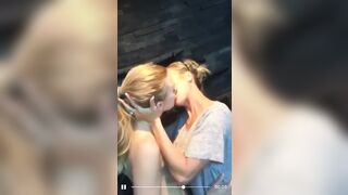 Step Mom Kissing Daughter While Getting Ready