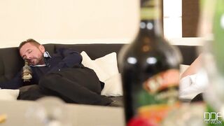 Flexible French Maid Gets Her Ass Double Penetrated By Boss