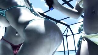 3 Wet Blondes!! Vicky, Puma & Charlee!