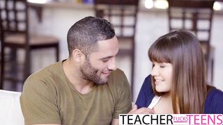 Hot Teacher Tricks Students Into Threeway Fuck