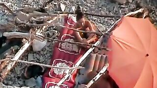 Voyeur On Public Beach.wife Fuck The Hubby With Strapon