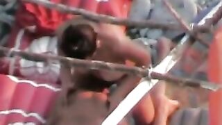 Voyeur On Public Beach.wife Fuck The Hubby With Strapon