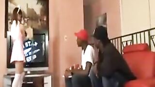 [420] Cute Japanese Maid Against Two Bbc