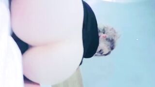 Big Black Dildo Wet Pussy Play Of Nerdy Blonde Teen With Glasses