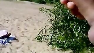 Dickflash - Ninja Cum On Sunbathing Girl