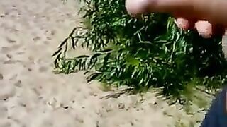 Dickflash - Ninja Cum On Sunbathing Girl