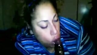 Horny Chubby Redbone Girl Makes Him Cum Twice