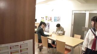 Asian Schoolgirl Seduces Teacher In Library